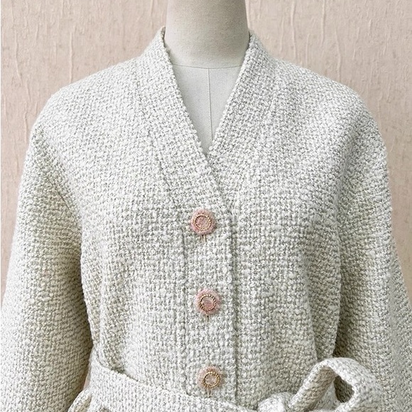 Designer Wool Tweed Jacket - Picture 5 of 10